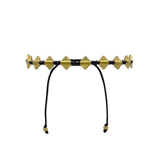 Εντυπωσιακό Choker Με Χρυσά Τρίγωνα Και Αιματίτες