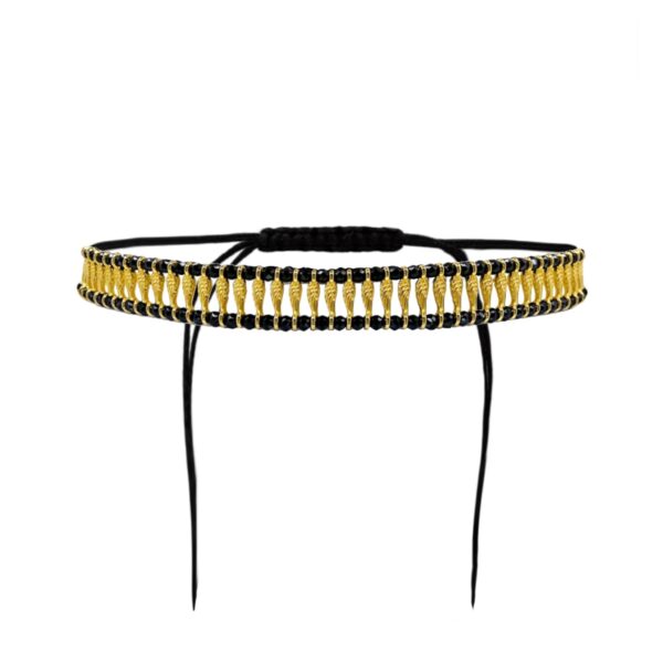 Choker Mε Χρυσά Φτερά Και Αιματίτες.