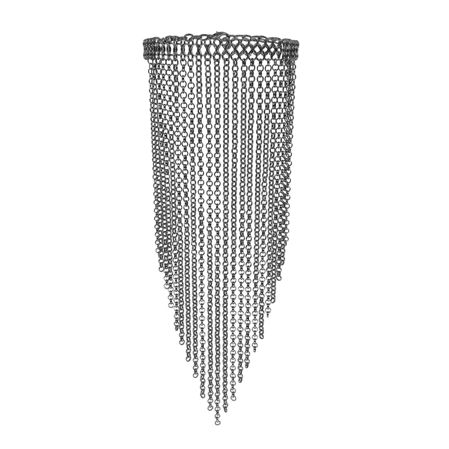 Statement Choker Με Μαύρες Αλυσίδες